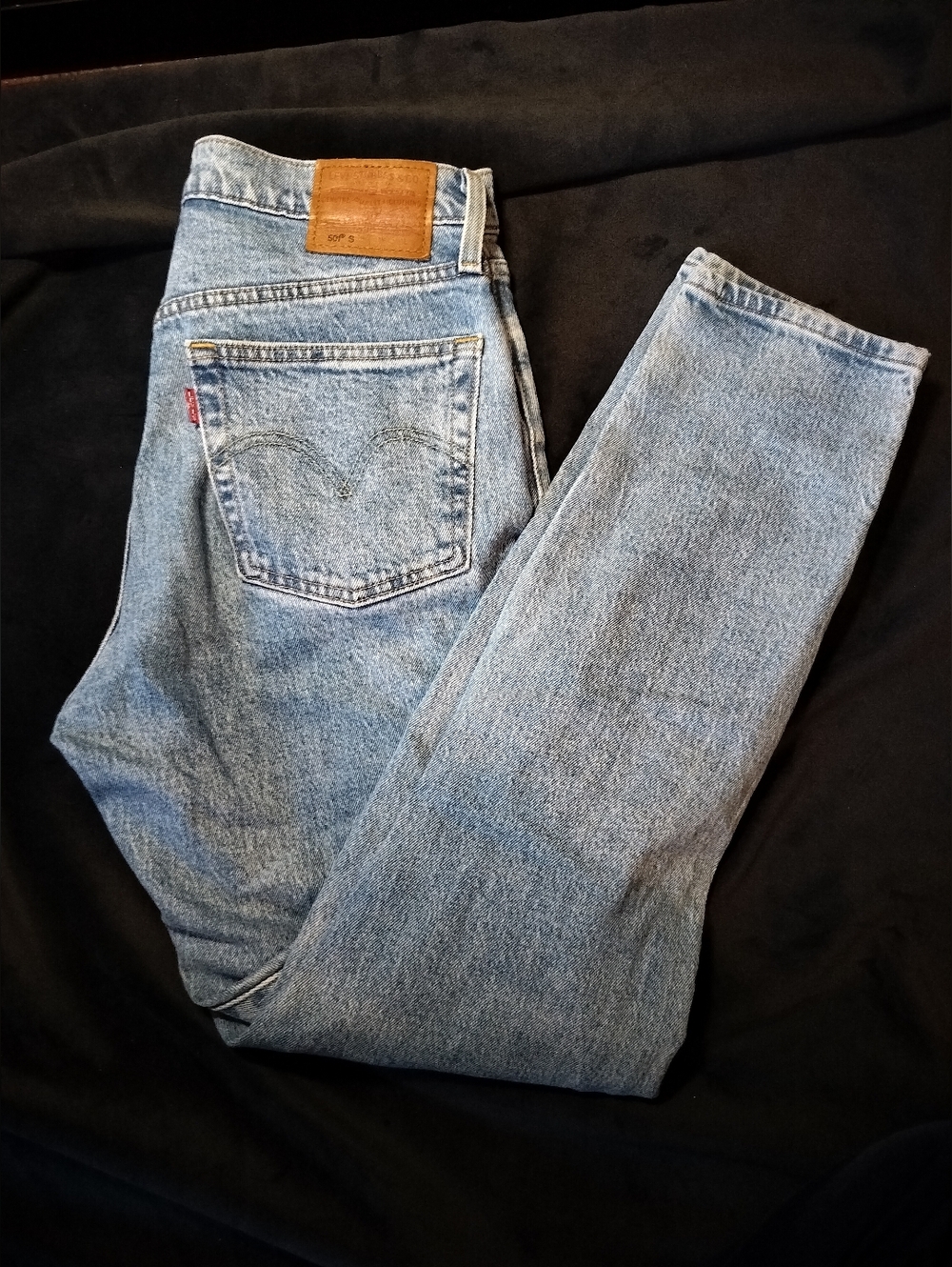 EUC Big E Levi's Premium Light Blue High Rise Button Fly 501 Skinny Jeans 26x28